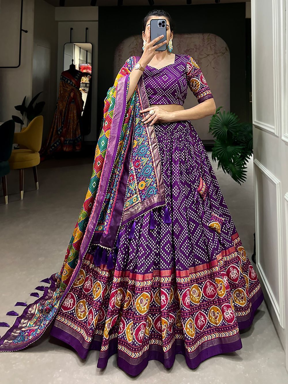 Purple ghagra yearling choli