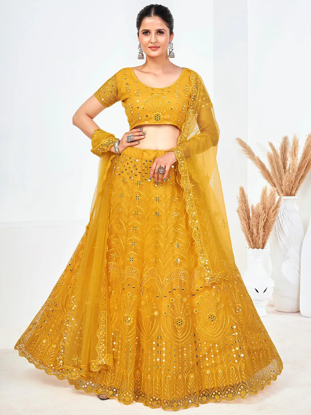 Elegance in Gold Traditional Yellow Ensemble