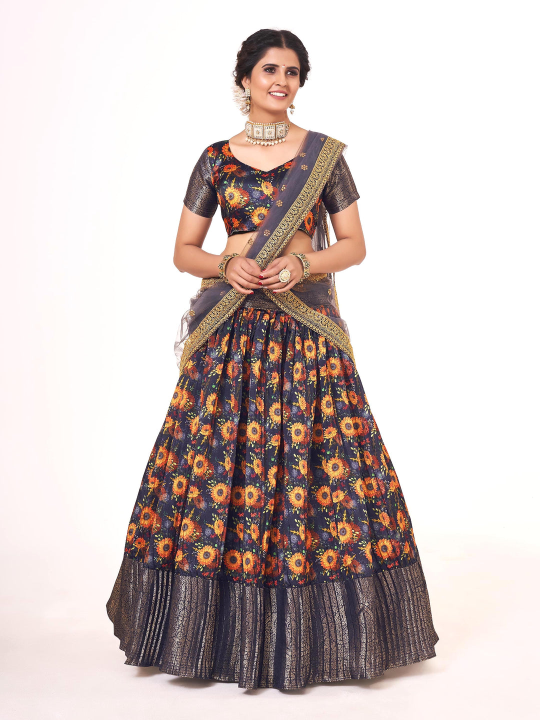 Lehenga-saree, blouse, and drape – Tarun Tahiliani Official